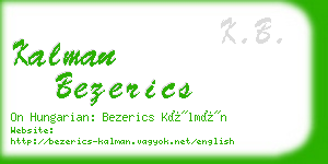 kalman bezerics business card